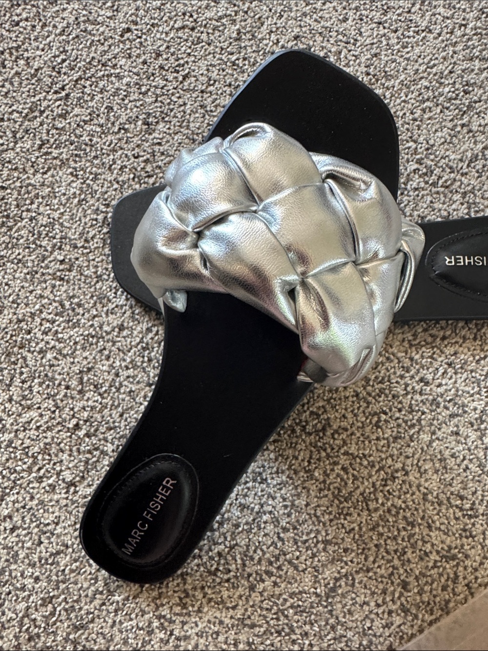 MARC FISHER Bolier braided sandal silver size 8.5